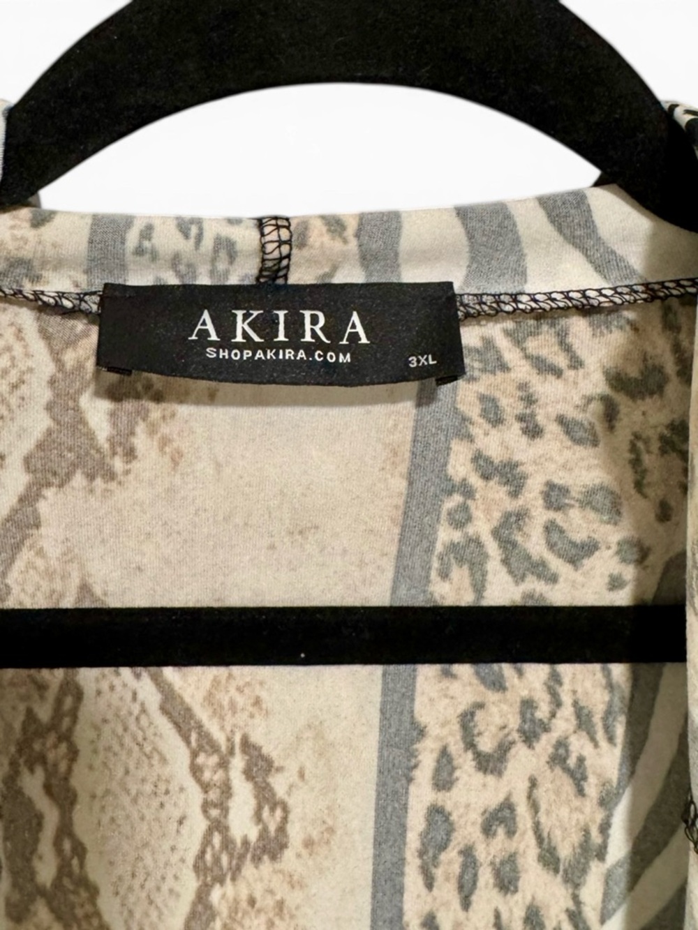 AKIRA Hooded Animal Print Long-Sleeve Bodysuit - Picture 9 of 14